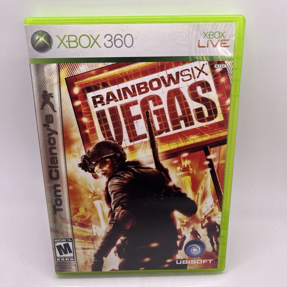 Tom Clancy's Rainbow Six: Vegas (Microsoft Xbox 360, 2006) Complete With Manual